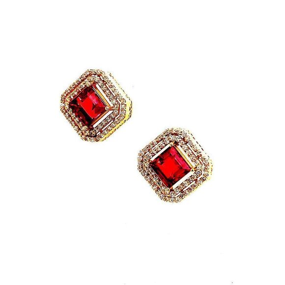 Natural Tourmaline Diamond Earrings 14k Gold 4.47 TCW Certified $6,970 112167 - Picture 12 of 13
